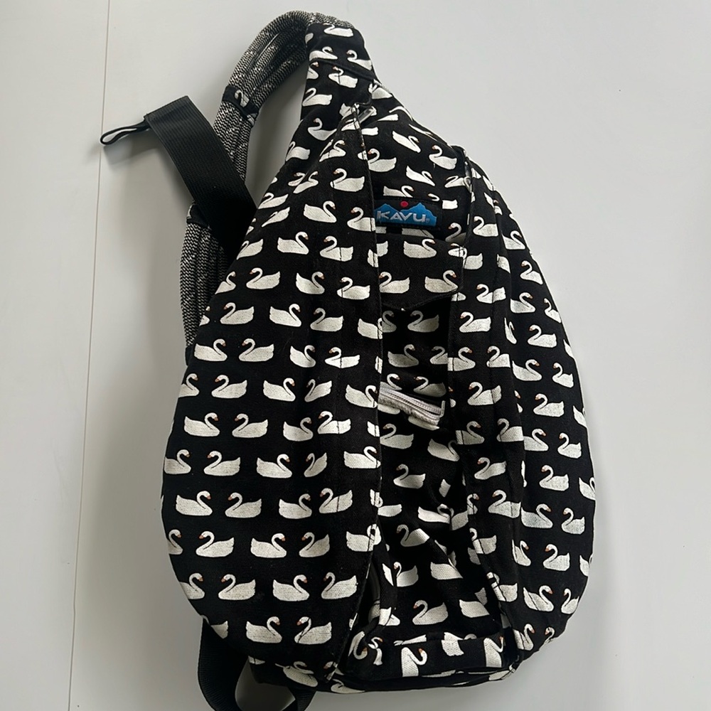 KAVU SWAN LOVE Cotton cross-body bag